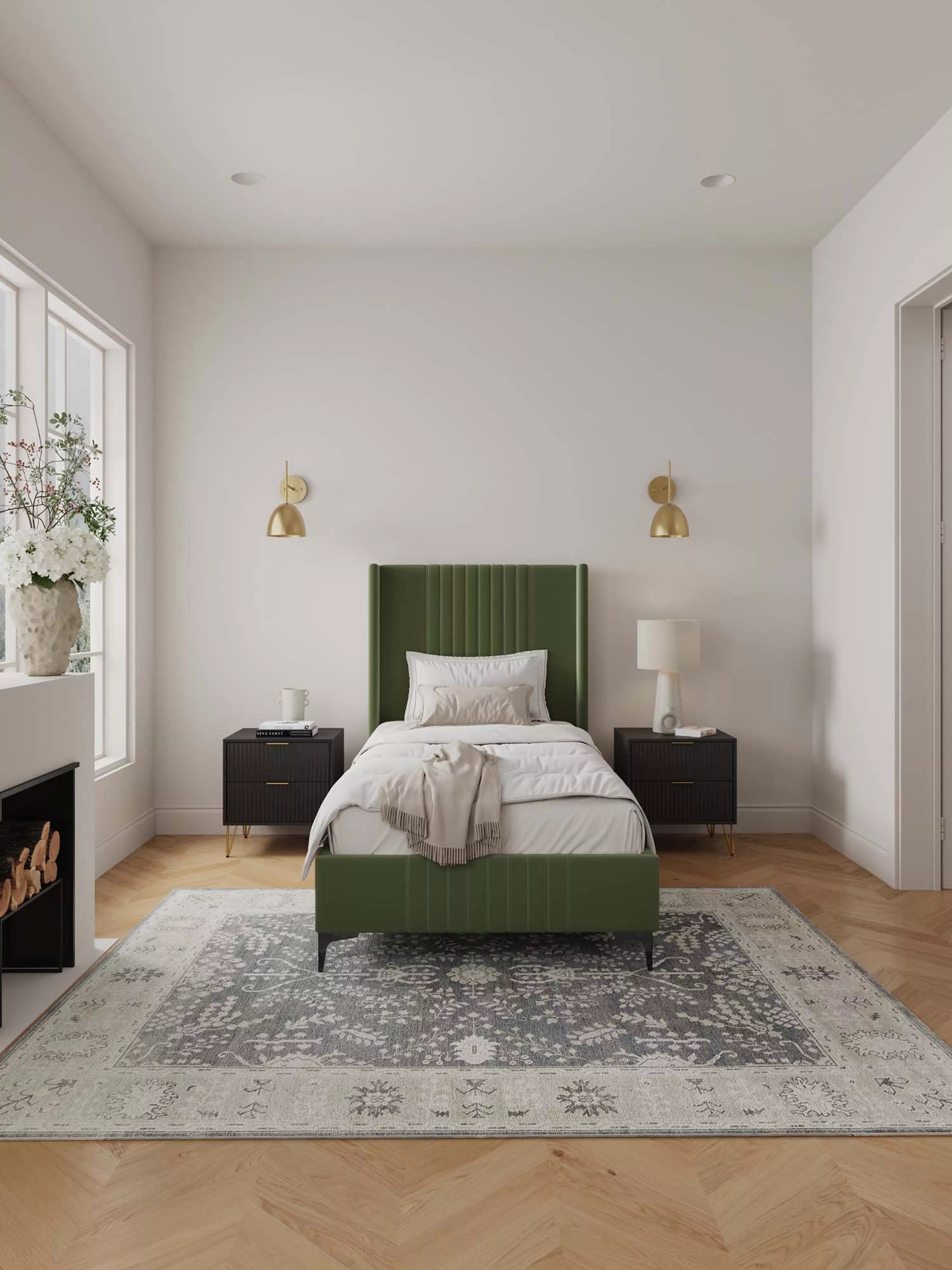 Promenade Green Twin Bed