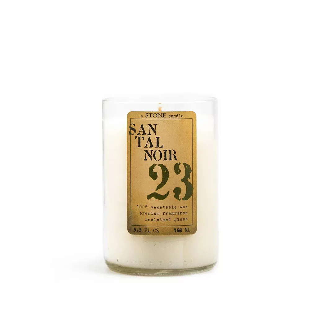 Reclaimed Bottle Candle - Santal Noir