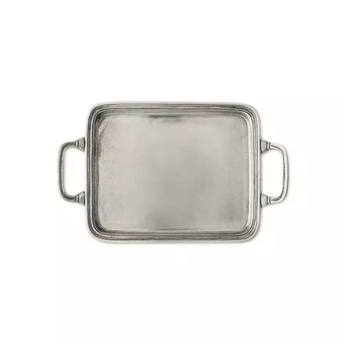 Rectangular Tray with Handles by Match Pewter