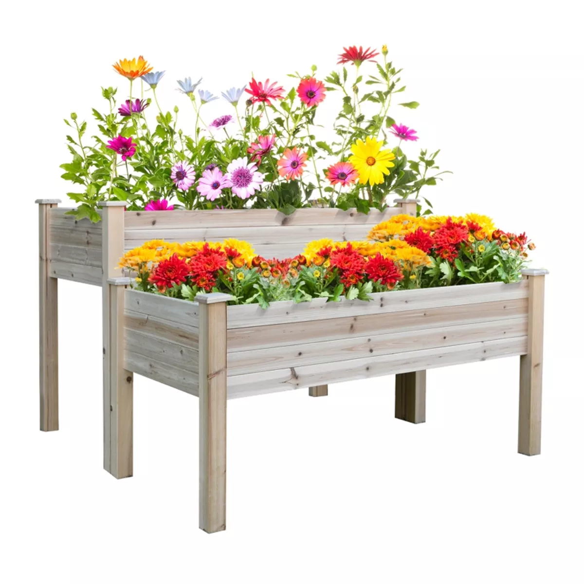 Rectangular Wooden Plant Box for Indoor and Outdoor Use