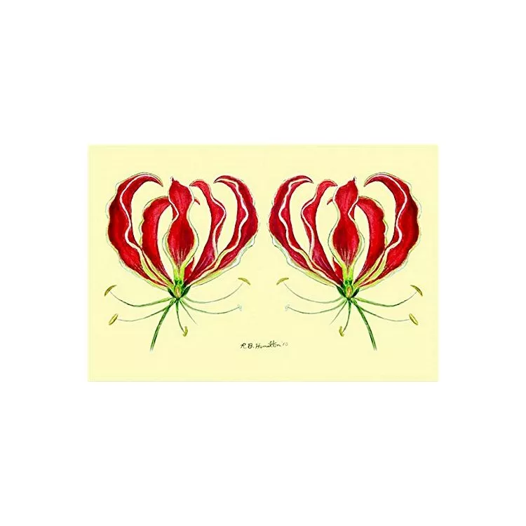 Red Lily Door Mat 30x50