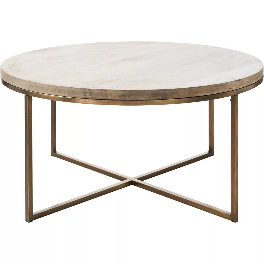 Renwil Liana ANTIQUE BRASS ODD SHAPE COFFEE TABLE