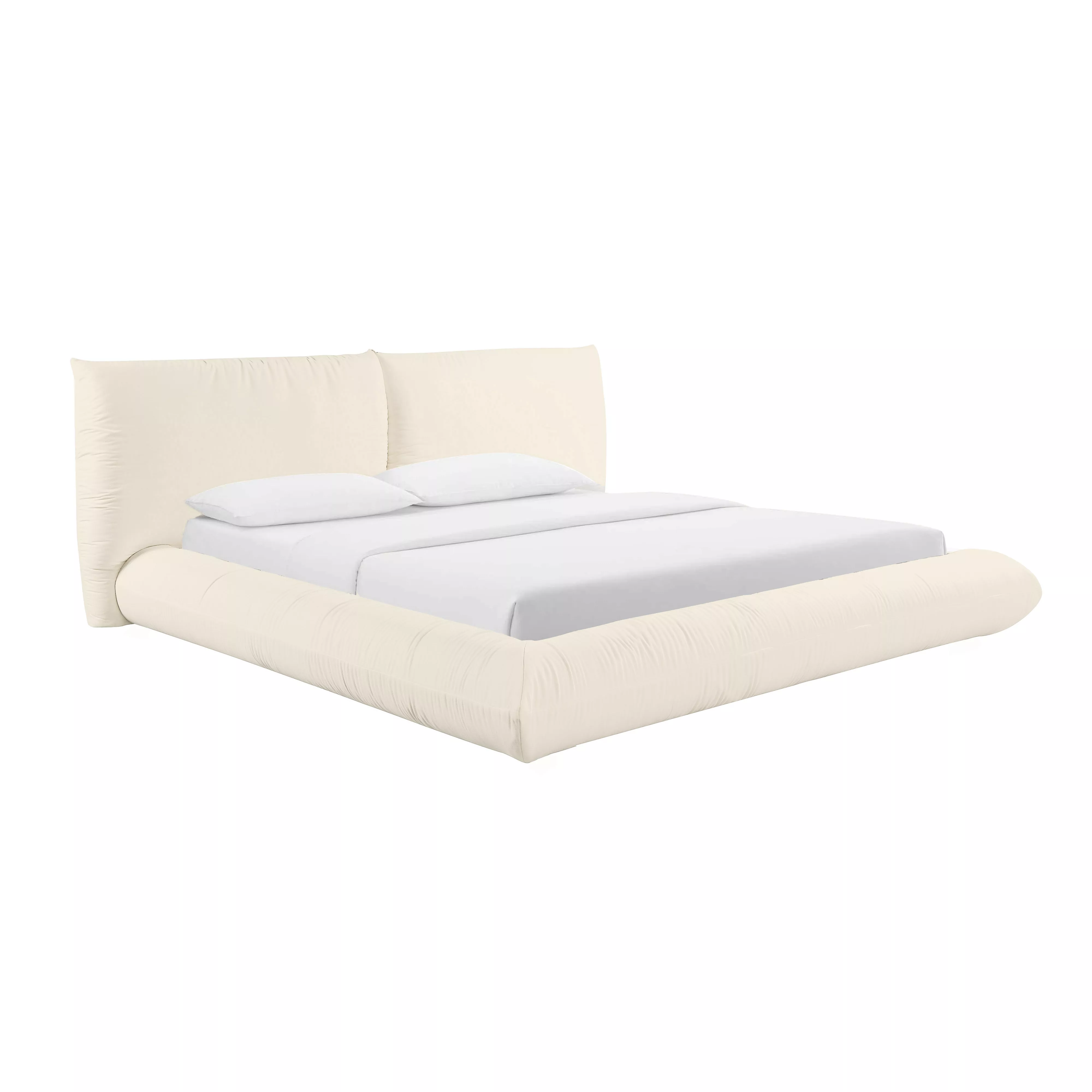 Romp Cream 100% Recycled Linen Bed