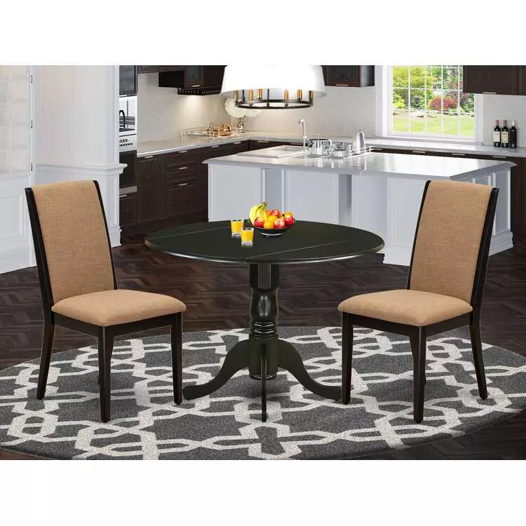 Round Dining Table Set with 2 Chairs - 42 Inch Kitchen Table