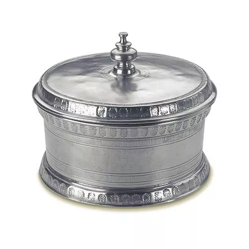 Round Engraved Box by Match Pewter