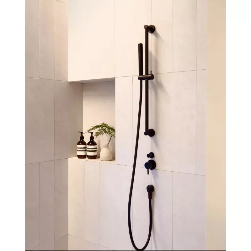 Round Hand Shower on Rail Column
