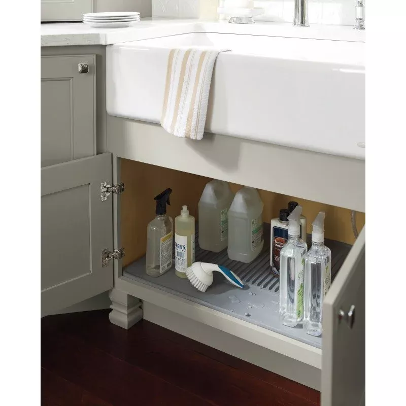 Rubber Cabinet Mat for Your Sink Base Cabinet