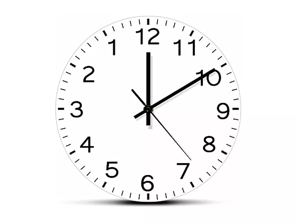 Run Backwards Arabia Anticlockwise Reverse Wall Clock 12 Inch Silent Acrylic