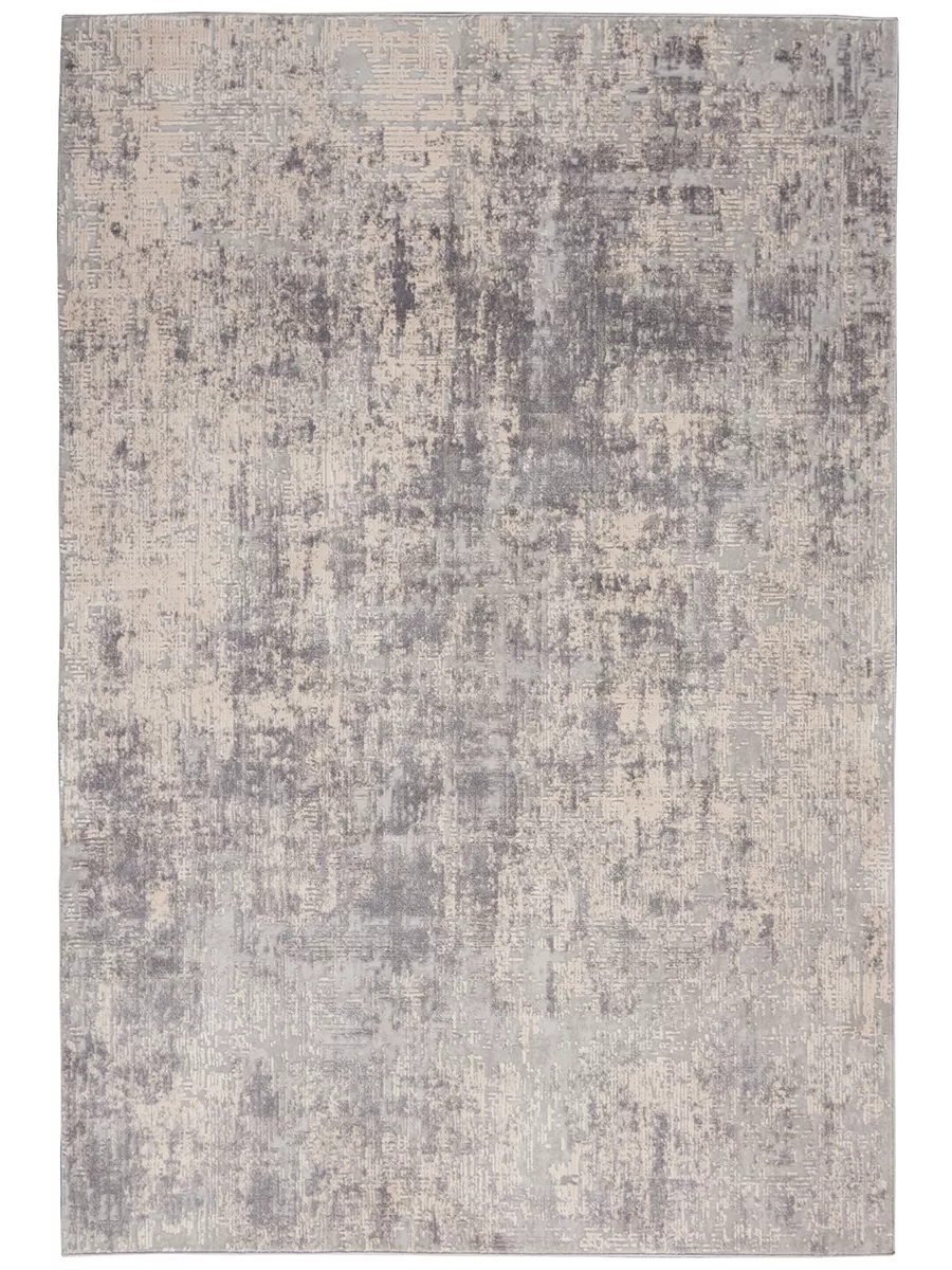 Rustic Textures RUS01 Ivory/Silver 3'11" x 5'11" Rug