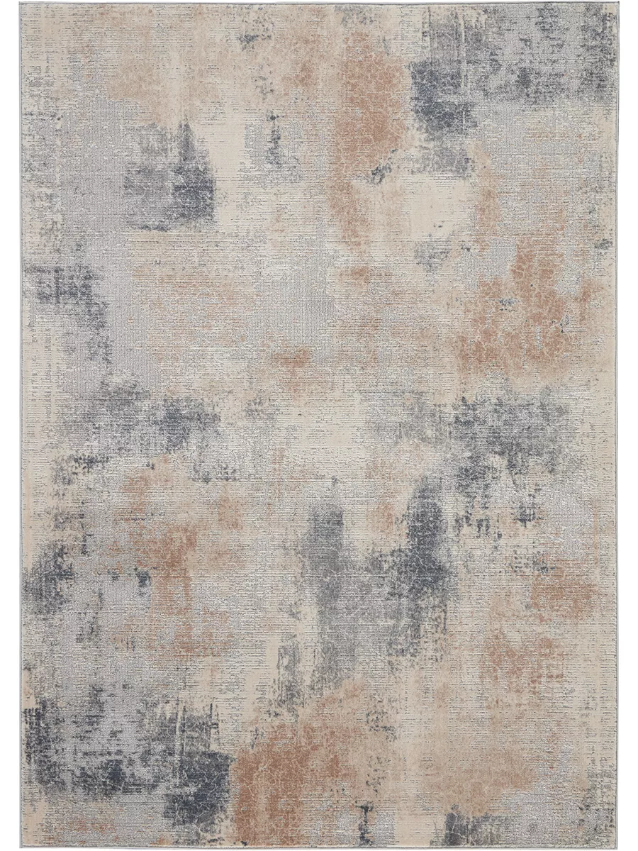 Rustic Textures RUS02 Beige/Gray 3'11" x 5'11" Rug