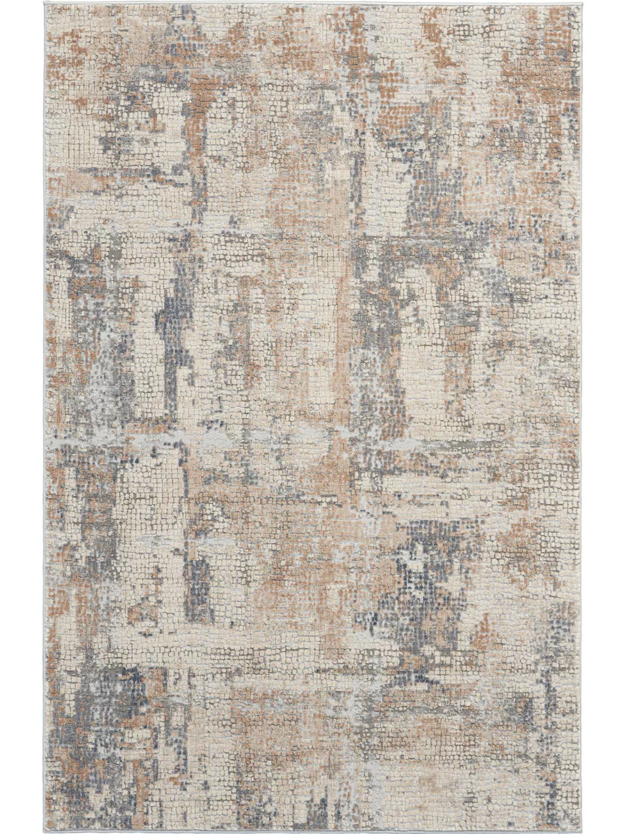 Rustic Textures RUS06 Beige/Gray 3'11" x 5'11" Rug