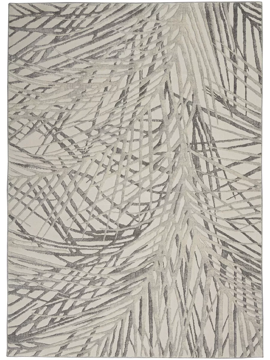 Rustic Textures RUS17 Ivory/Gray 3'11" x 5'11" Rug