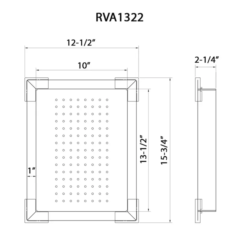 Ruvati Lower Tier Shallow Colander for Ruvati Double Workstation Sinks