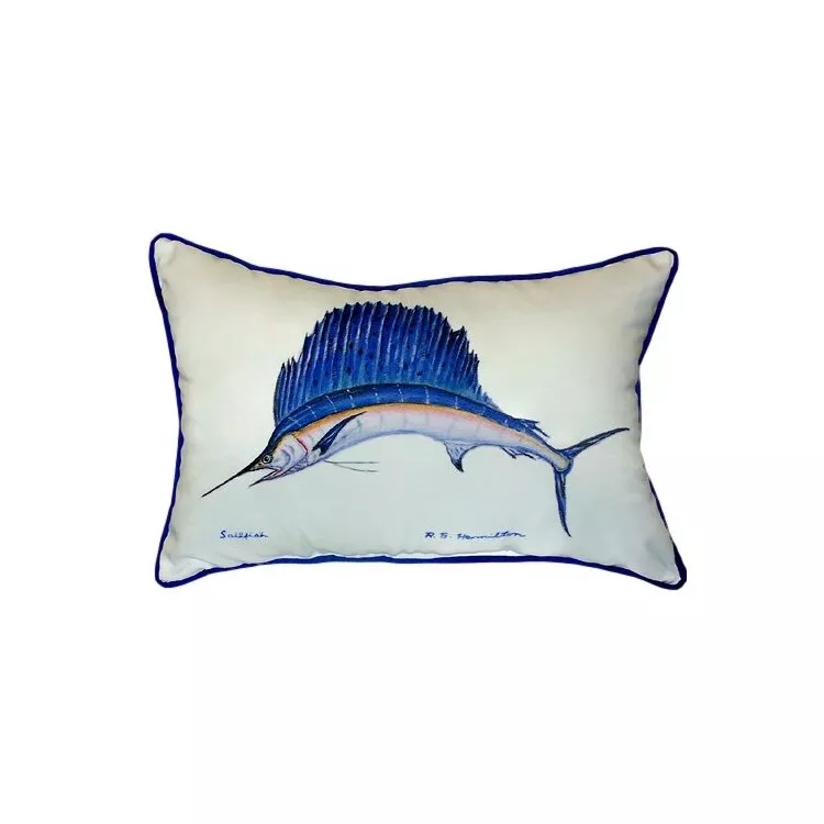 Sailfish Extra Large Zippered Pillow 20x24