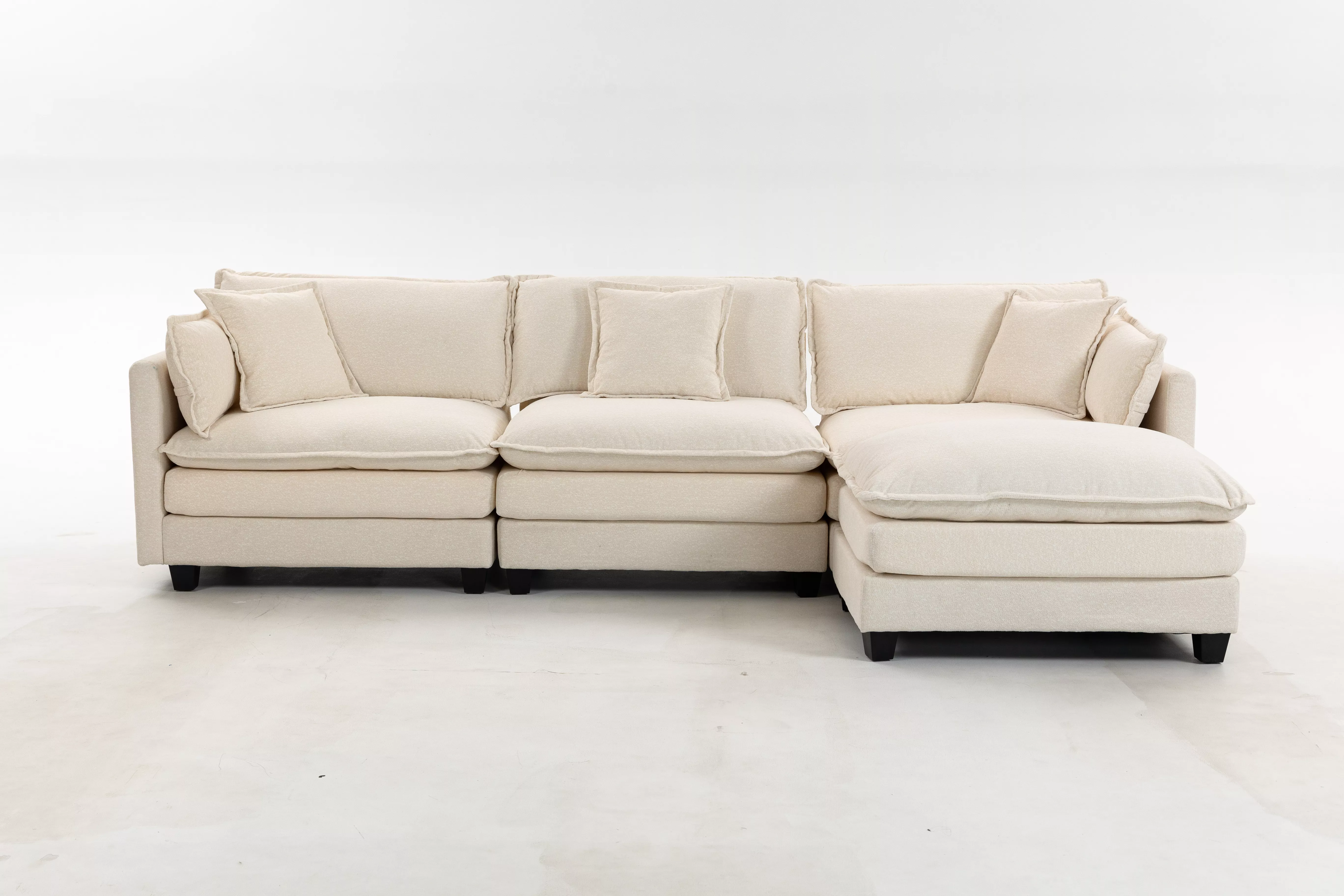 Saslip Modern 3seats with ottoman Sectional