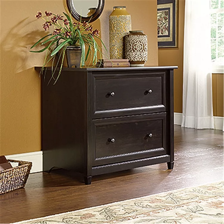 Sauder Edge Water File Cabinet - Black Lateral File