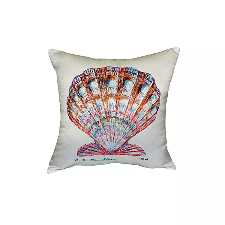 Scallop Shell No Cord Pillow 18x18