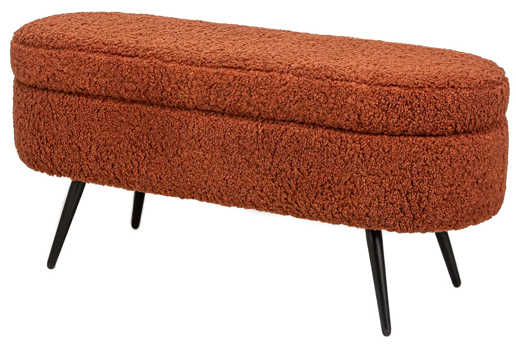 Scandinavian Design Bench with Metal Legs Storage