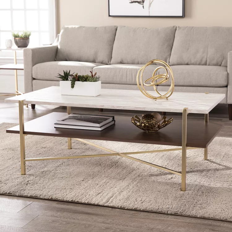 SEI Modern Rectangular Cocktail Table with Storage - Ardmillan