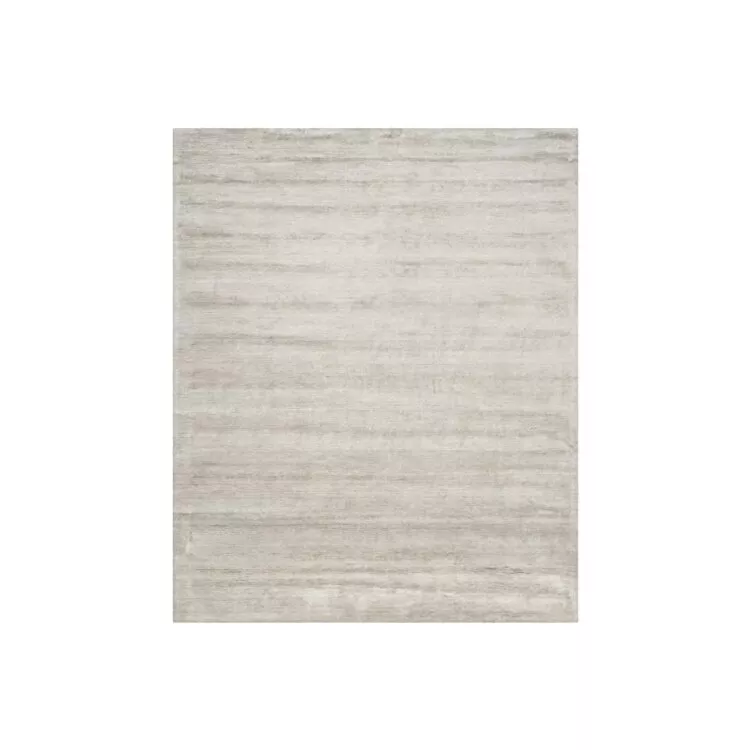 Silver/Grey Large Rectangle Area Rug 12x9 Solid Viscose Pile - Safavieh