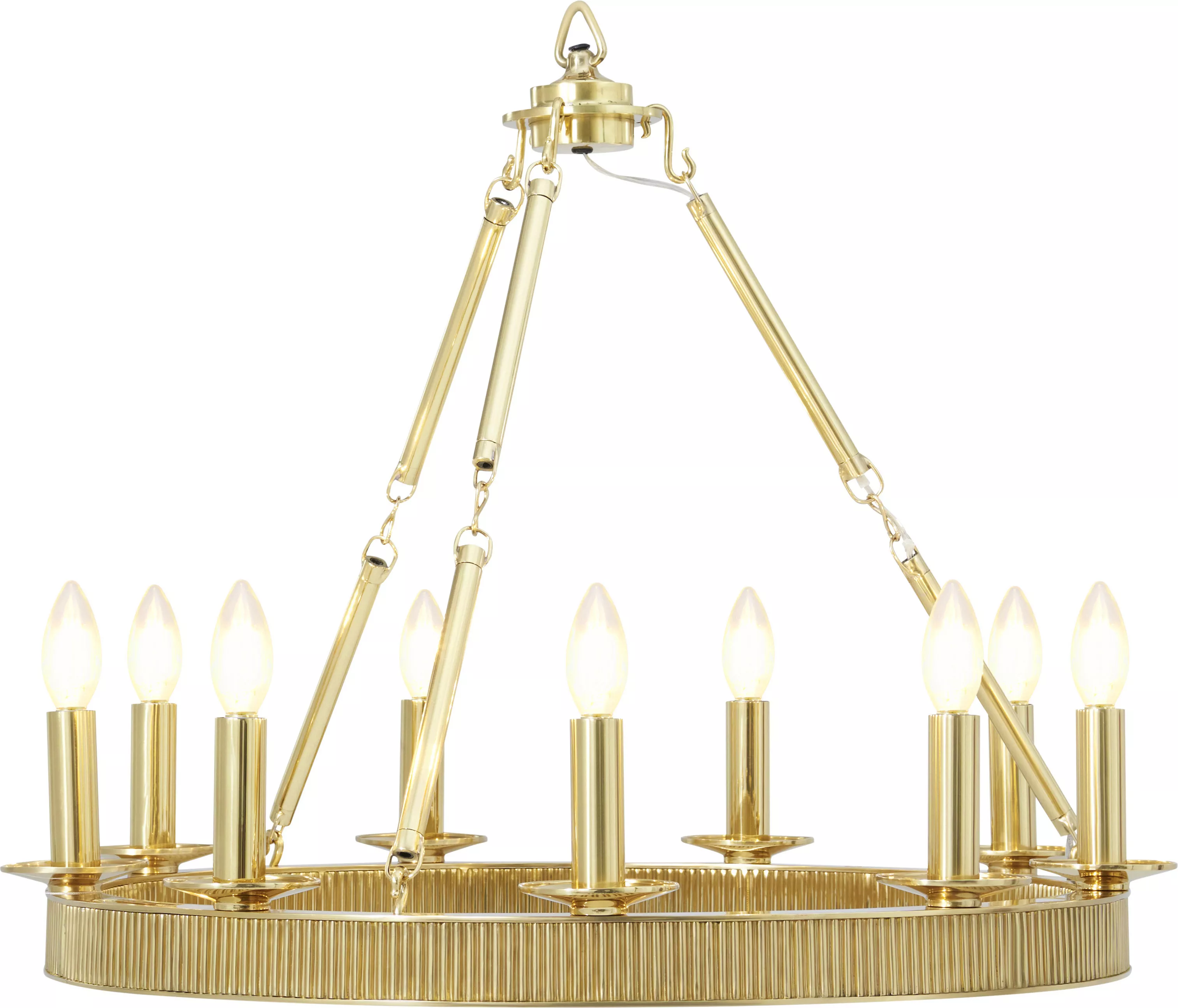 Simon Media Round in Brass