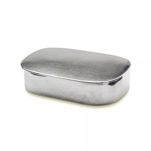 Simple Covered Box, 4.7" x 3.1" by Match Pewter