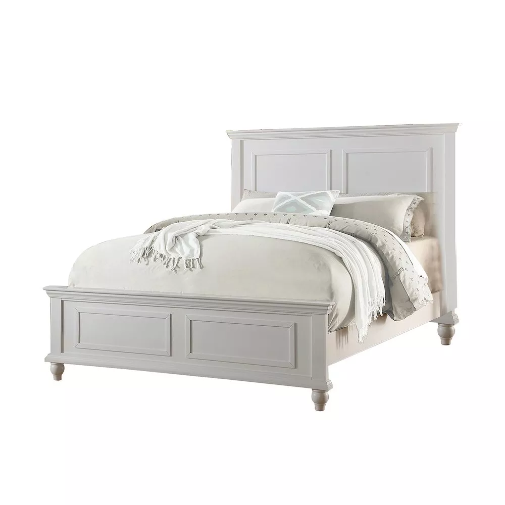 Simple Relax White Wood Bed