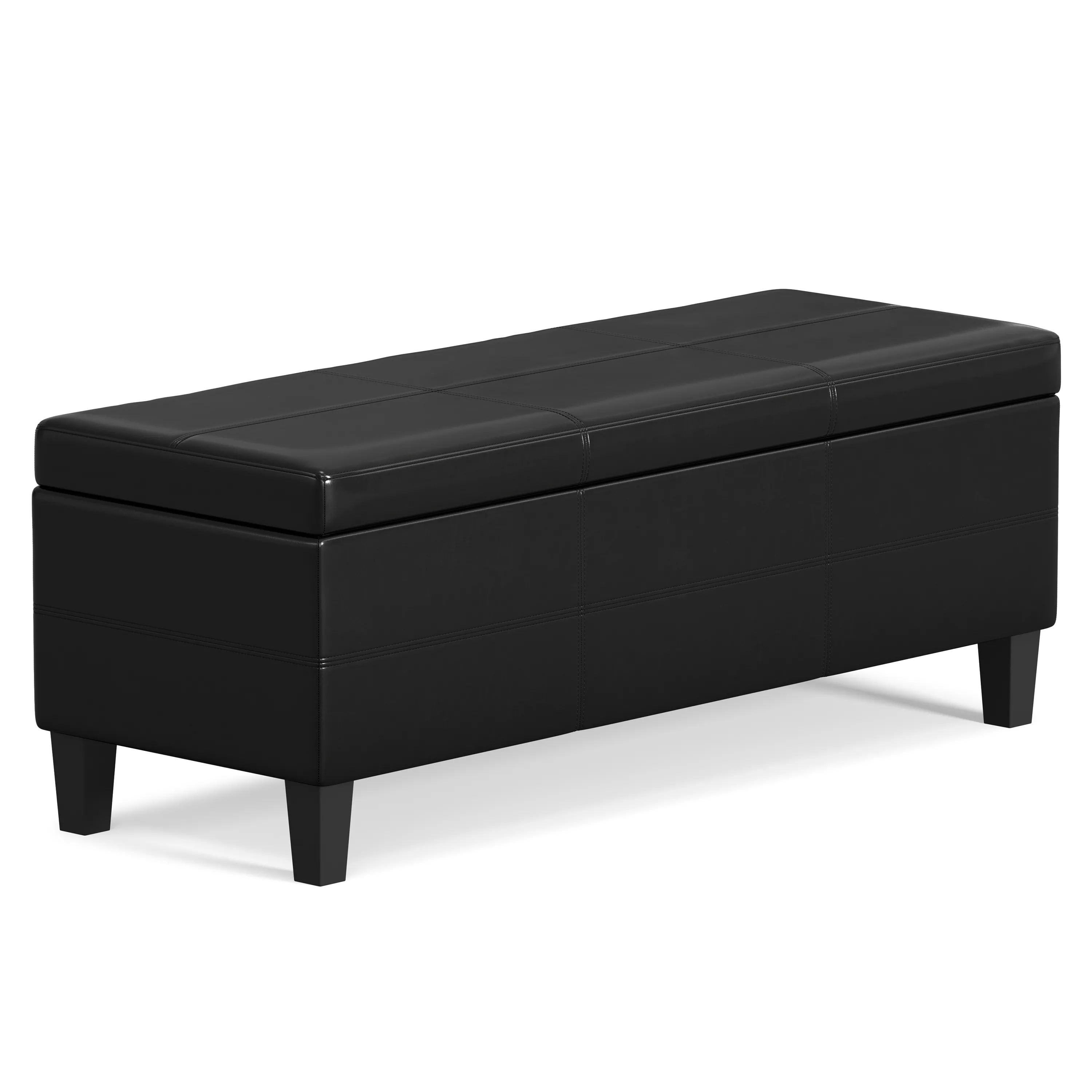 Simpli Home Afton Storage Ottoman Bench