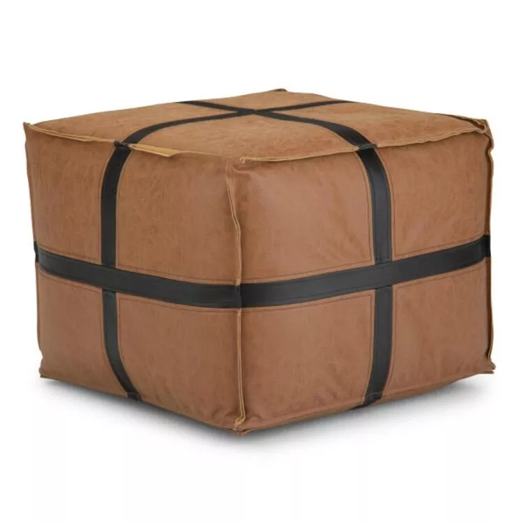 Simpli Home Anson Square Pouf