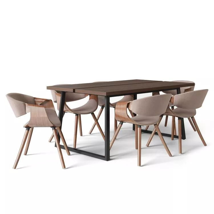 Simpli Home Wayland II 7 Piece Dining Set