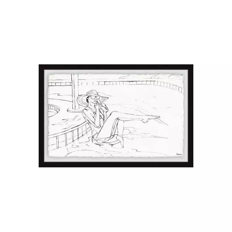 Sippin' Fresh Framed Painting Print