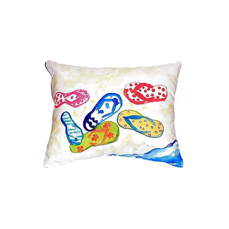 Six Flip Flops No Cord Pillow 18x18