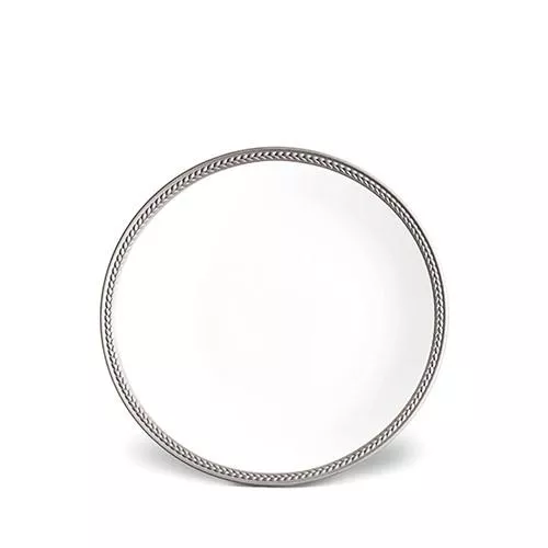 Soie Tressee Platinum Dessert Plate by L'Objet