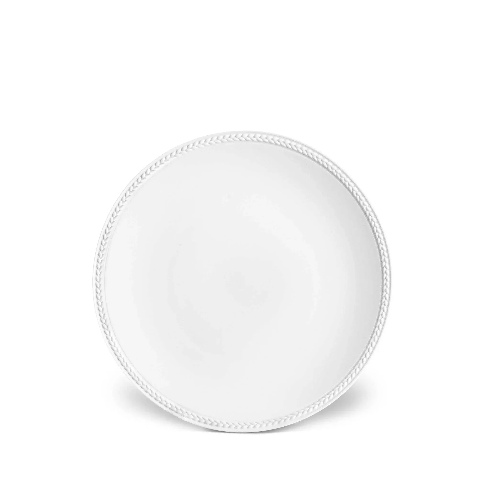 Soie Tressee White Dessert Plate by L'Objet