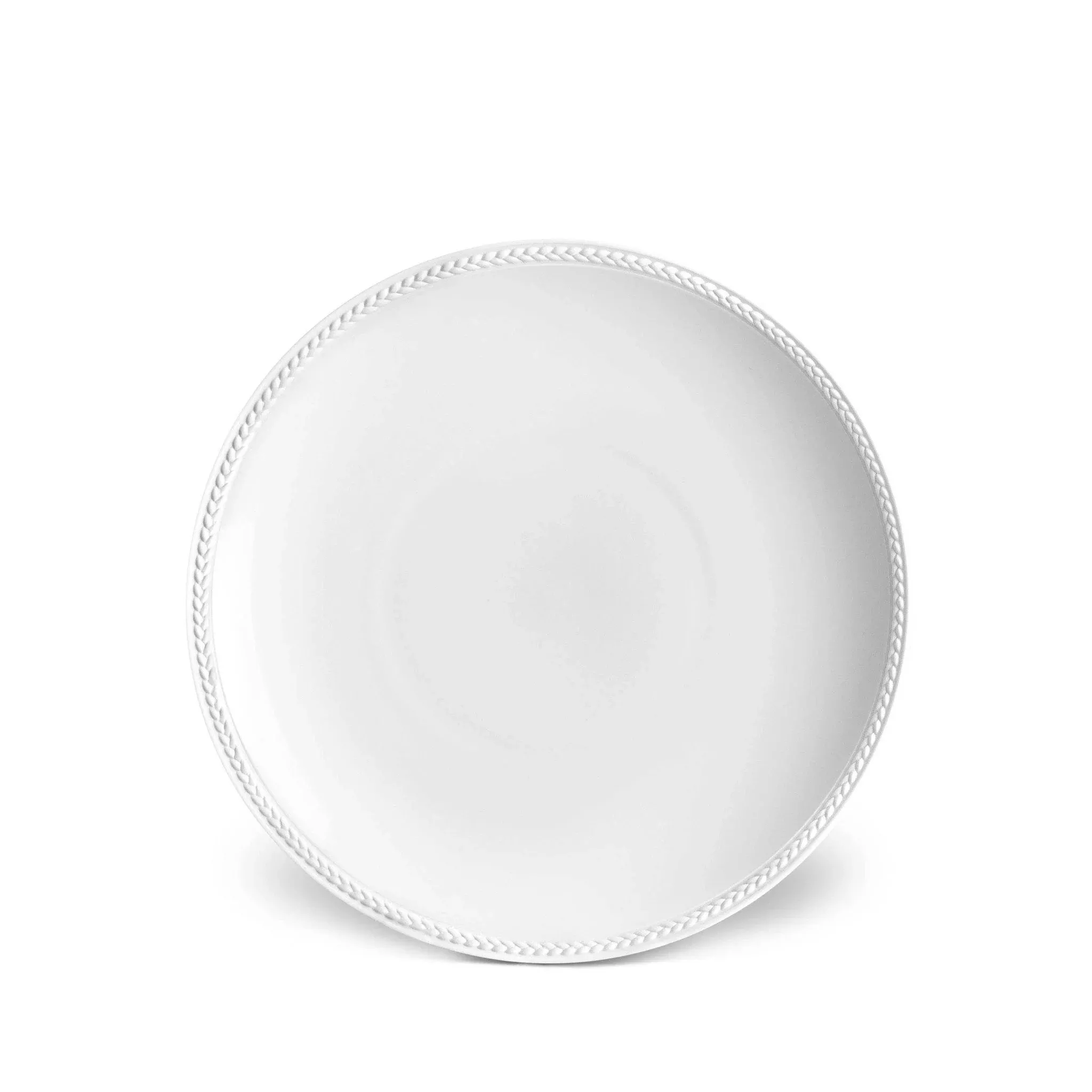 Soie Tressee White Soup Plate by L'Objet