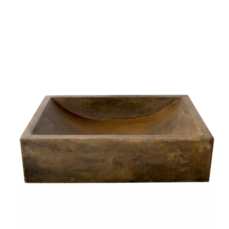 Solid Concrete Above Counter Rectangular Bathroom Sink - Barclay Products
