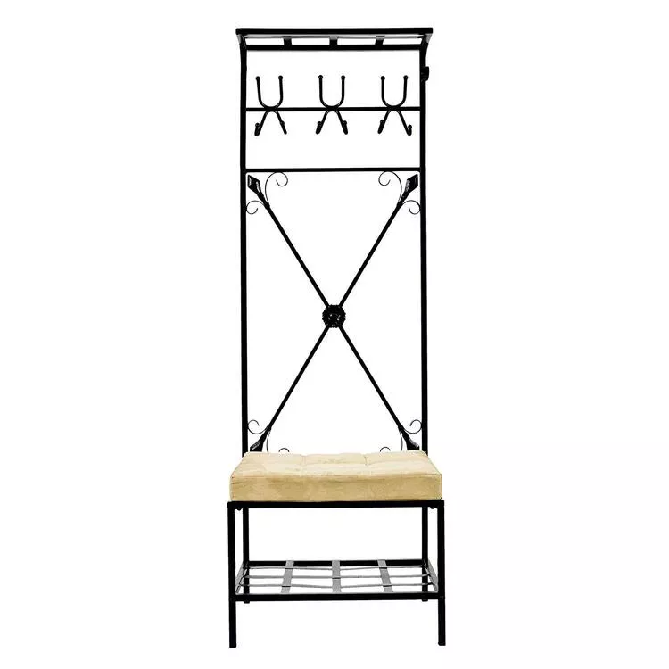 Southern Enterprises Entryway Bench with Storage & Coat Rack