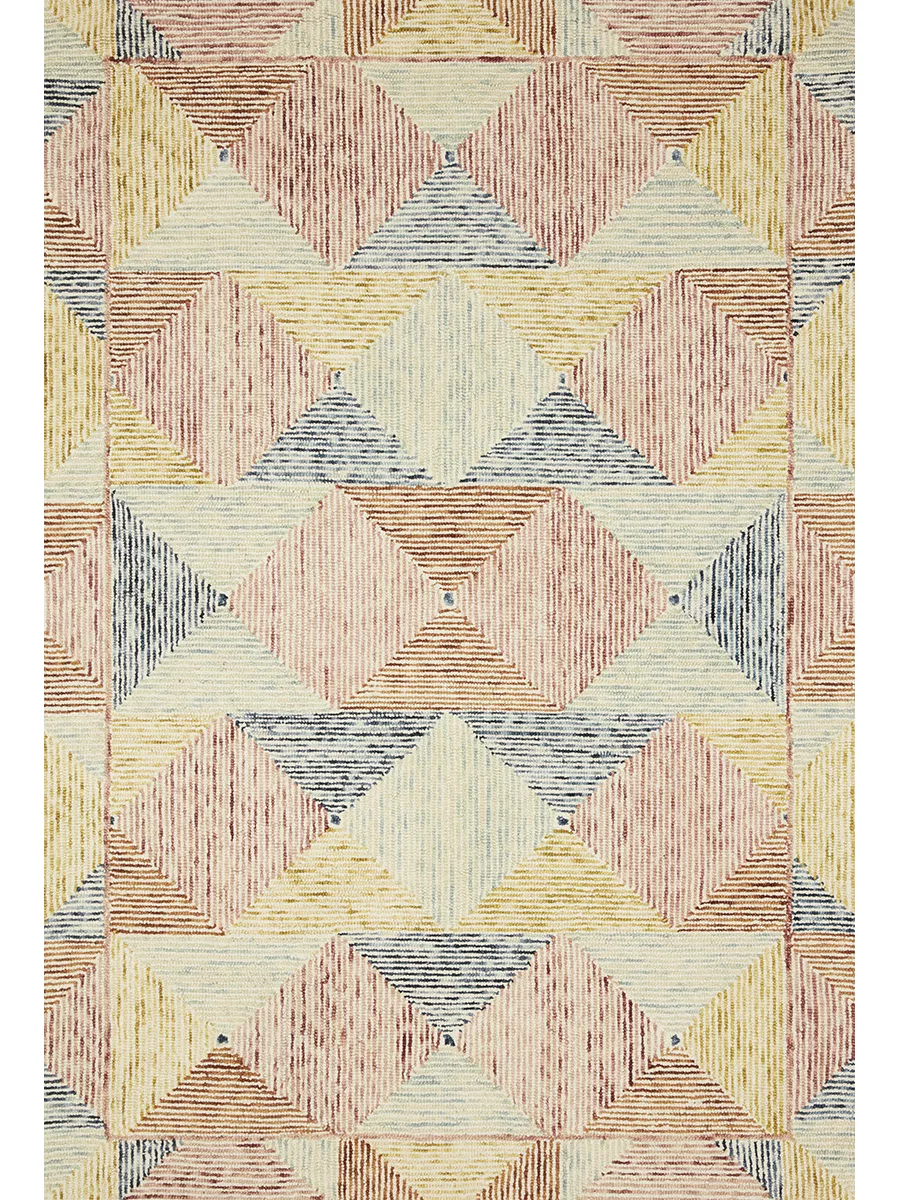 Spectrum SPE01 Ivory/Multi 18" x 18" Sample Rug