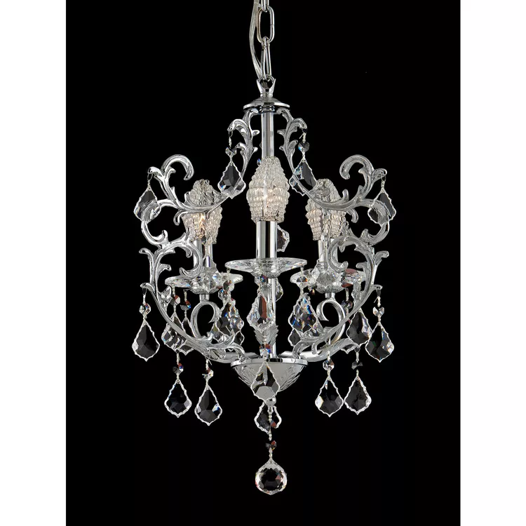 Springdale 16"W Buchanan 3-Light Crystal Chandelier