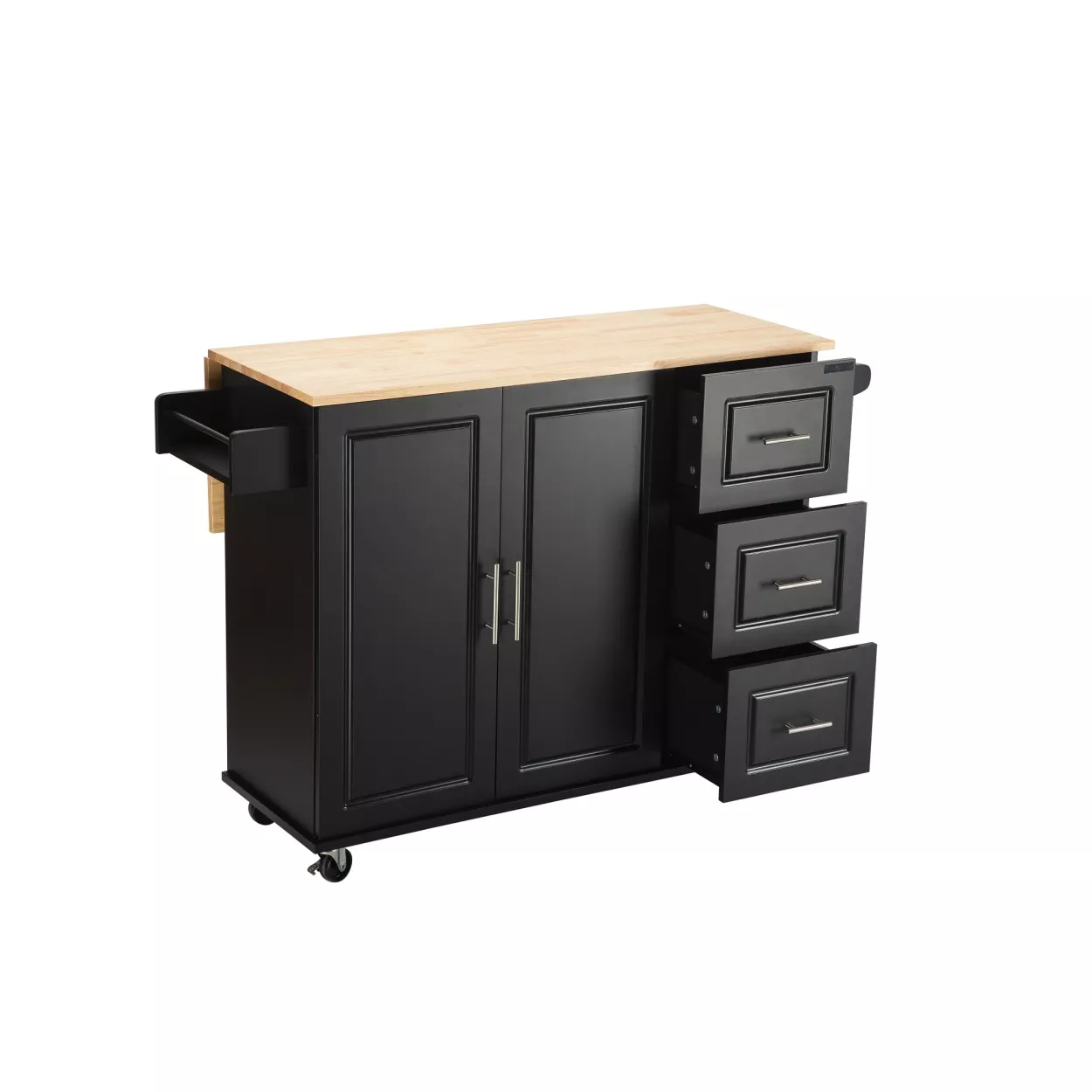 Streamdale Mobile Kitchen Island with Extendable Table