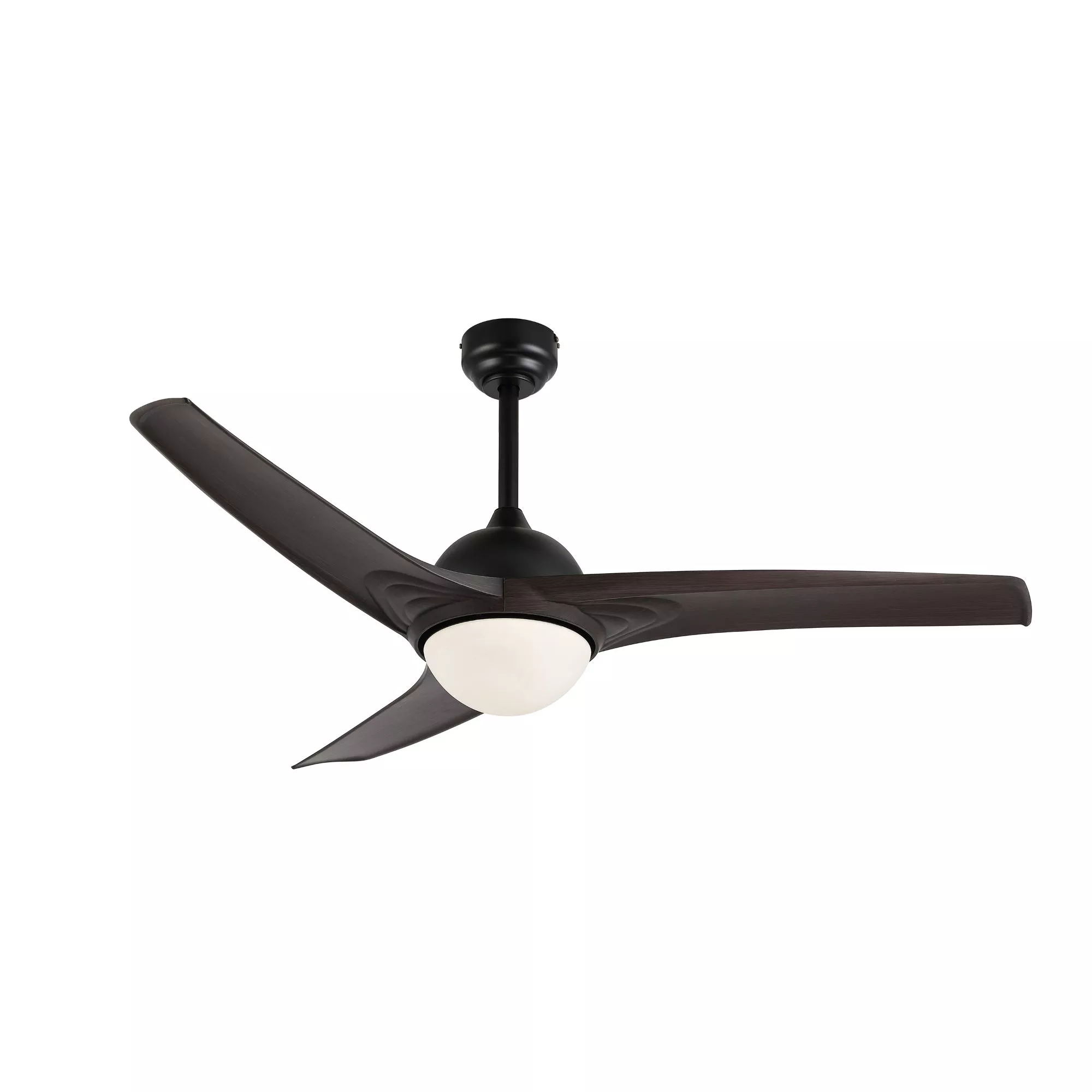 Sully Contemporary Industrial Iron/Plastic Integrated LED Ceiling Fan