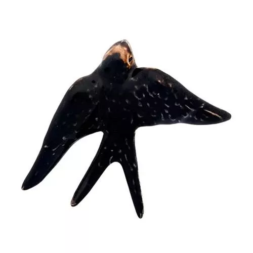Swallow, 4.7" Ceramic Wall Decor by Bordallo Pinheiro