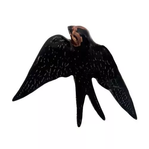 Swallow Ceramic Bird Wall Decor, 6" by Bordallo Pinheiro