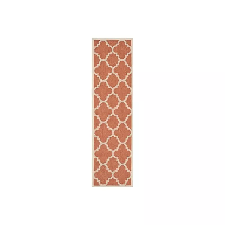 Terracotta Transitional Polypropylene Rug 5x4ft Small Rectangular