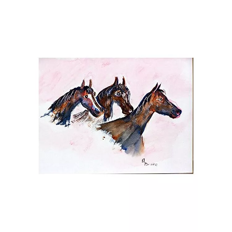 Three Horses Door Mat 18x26