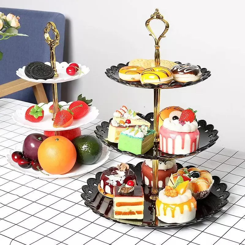 Three-layer Fruit Plate Dessert Tray