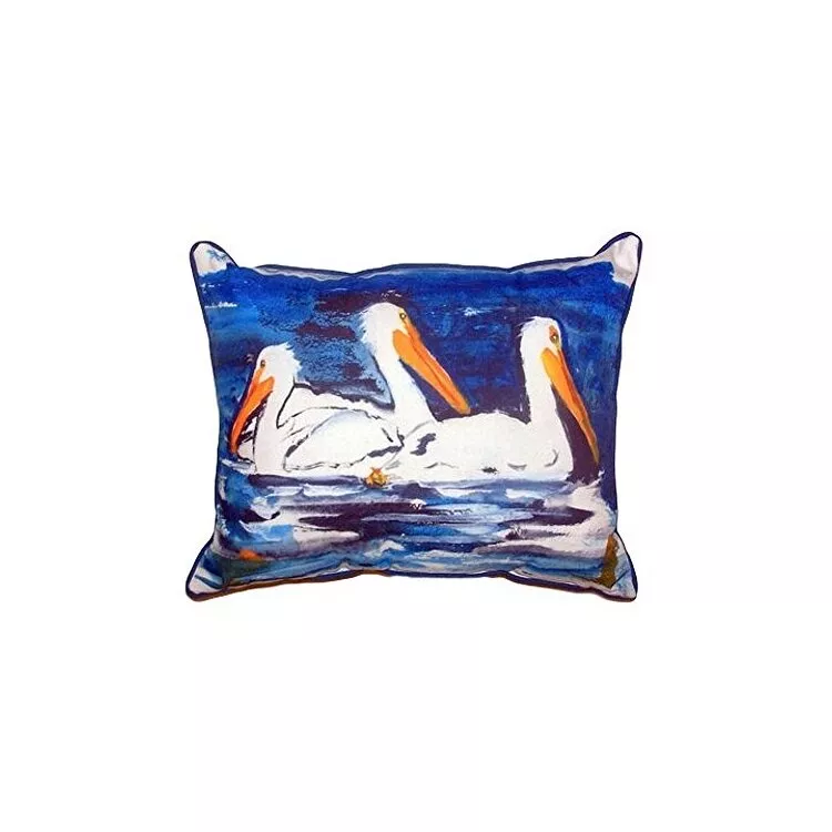 Three Pelicans Extra Large Zippered Pillow 20x24