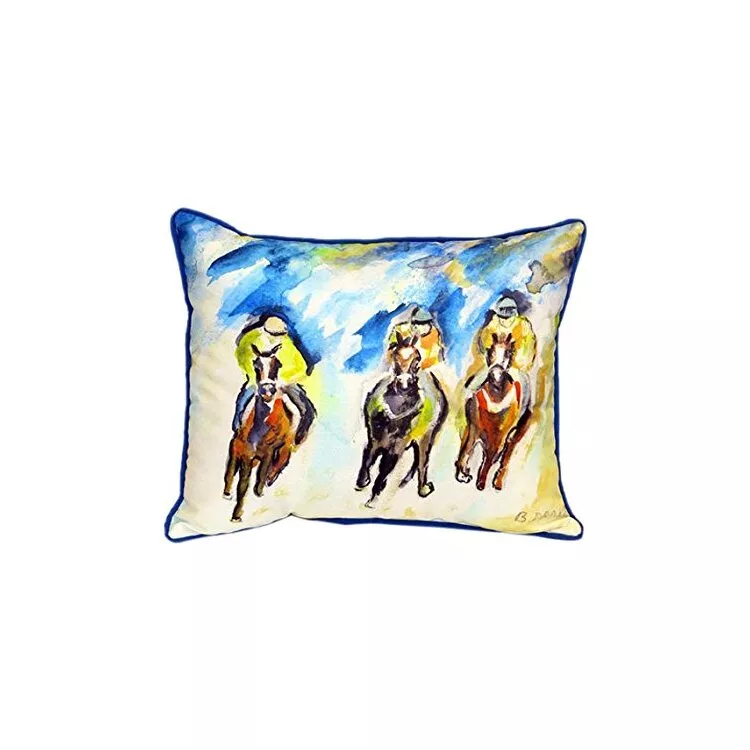 Three Racing Extra Large Zippered Pillow 20x24