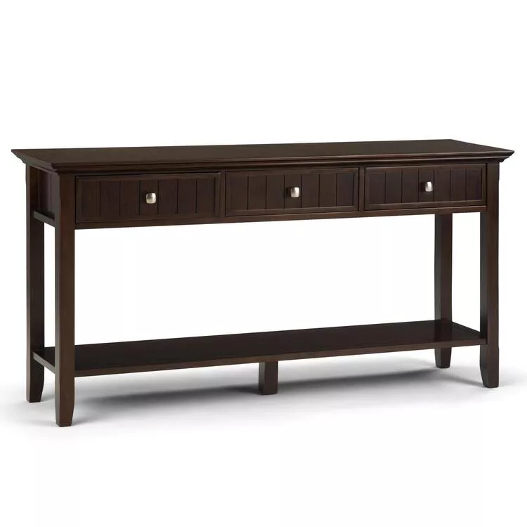 Tobacco Brown Solid Wood Console Sofa Table 60inch Wide - CCT Global Sourcing