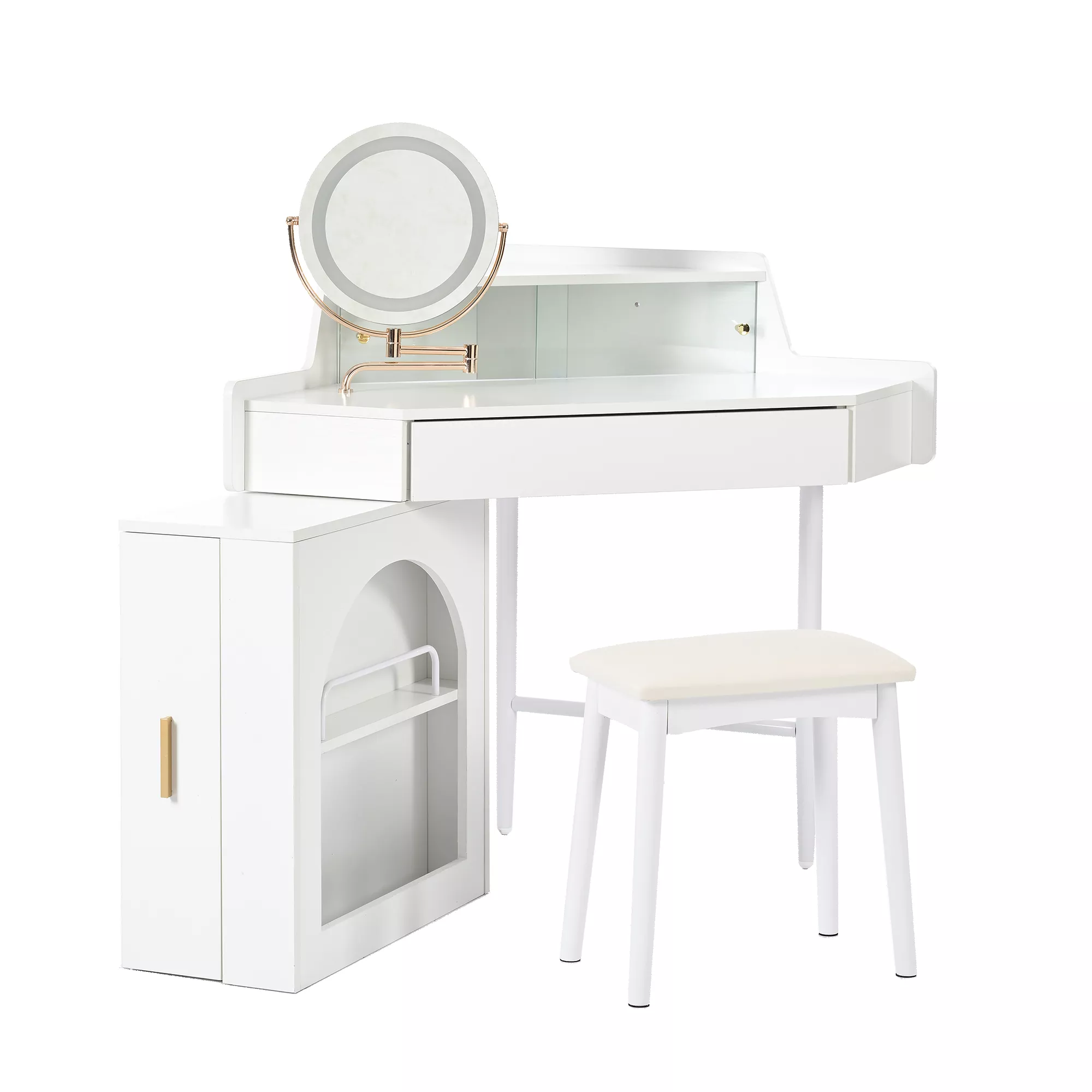 Tojard Corner Makeup Vanity Desk
